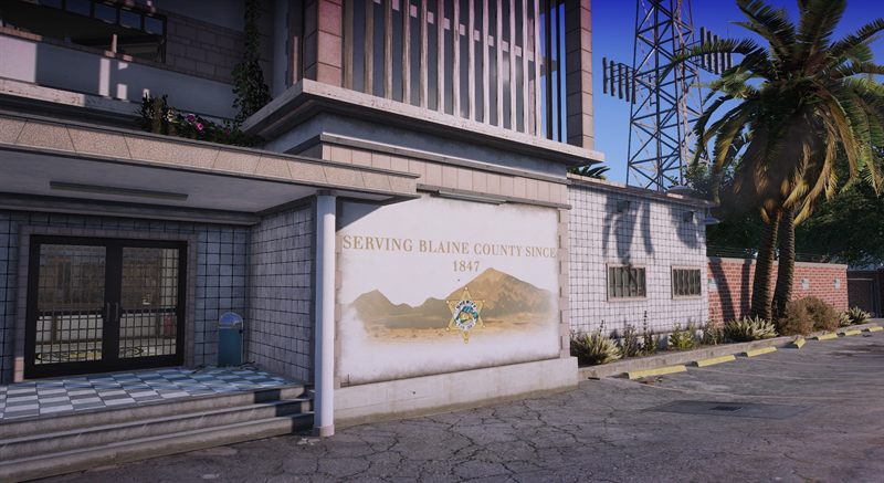 Eingang des Sheriff's Office: Serving Blaine County since 1847
