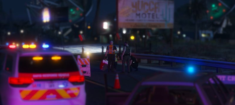 Nächtlicher Einsatz vor dem Yucca Motel