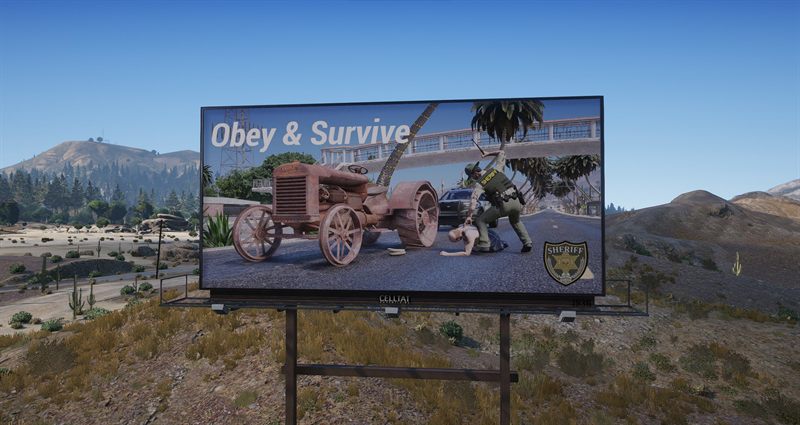 Sheriff-Plakat: Obey & Survive